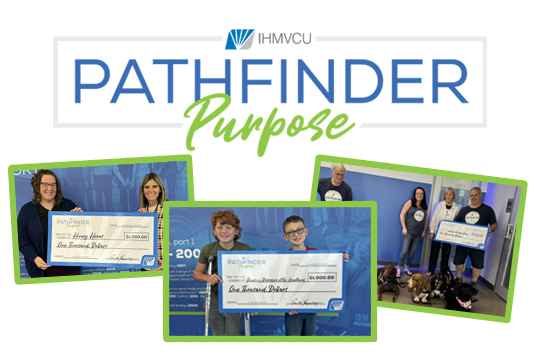 Pathfinder Purpose recipients with big checks