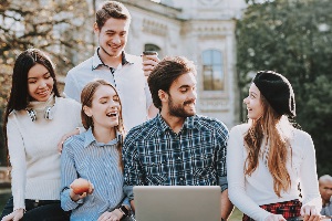 Guy with family