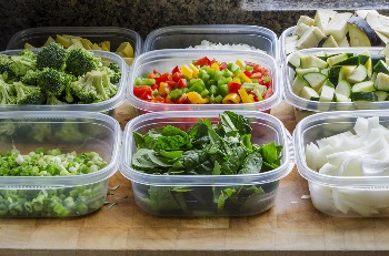 veggies prepared for money saving meal prep